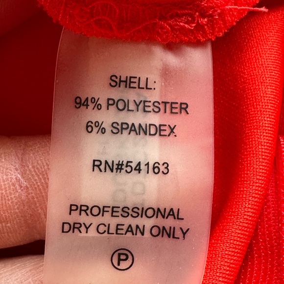 Tommy Hilfiger Bright Red Midi Sleeveless Dress SZ 8 Zipper In Back with Symbol - Picture 9 of 12